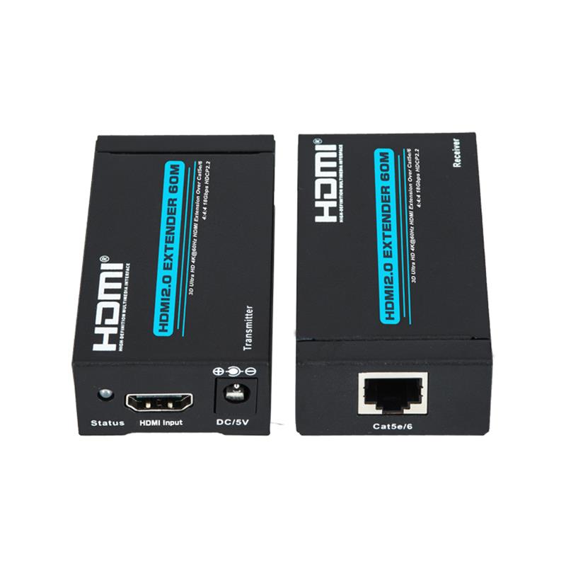 Nouveau produit V 2.0 HDMI extender 60 m sur un support unique cat5e \/ 6 Ultra HD 4Kx2K @ 60Hz HDCP2.2