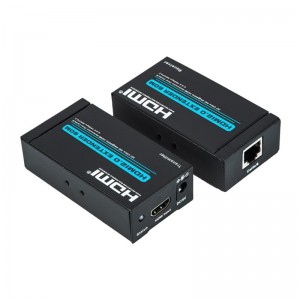 V2.0 HDMI Extender 60m sur un seul câble supporte un câble cat5e \/ 6 Ultra HD 4Kx2K @ 60Hz HDCP2.2