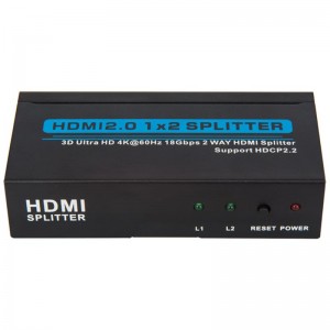 Prise en charge du répartiteur V2.0 HDMI 1x2 3D Ultra HD 4Kx2K @ 60Hz HDCP2.2