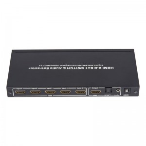 Prise en charge du sélecteur HDMI 5x1 et de l’extracteur audio V2.0 ARC Ultra HD 4Kx2K @ 60Hz HDCP2.2 18Gbps