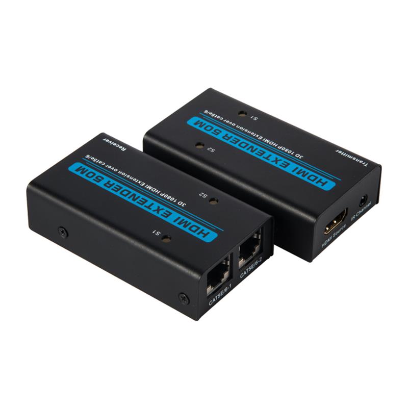 V1.3 HDMI Extender 50m sur câble double cat5e \/ 6 Prise en charge Full HD 1080P