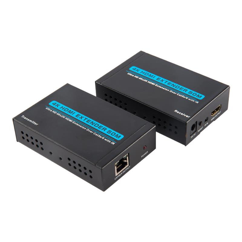 V1.4 4K HDMI Extender 50m sur câble unique cat5e \/ 6 Prise en charge Ultra HD 4Kx2K \/ 30Hz