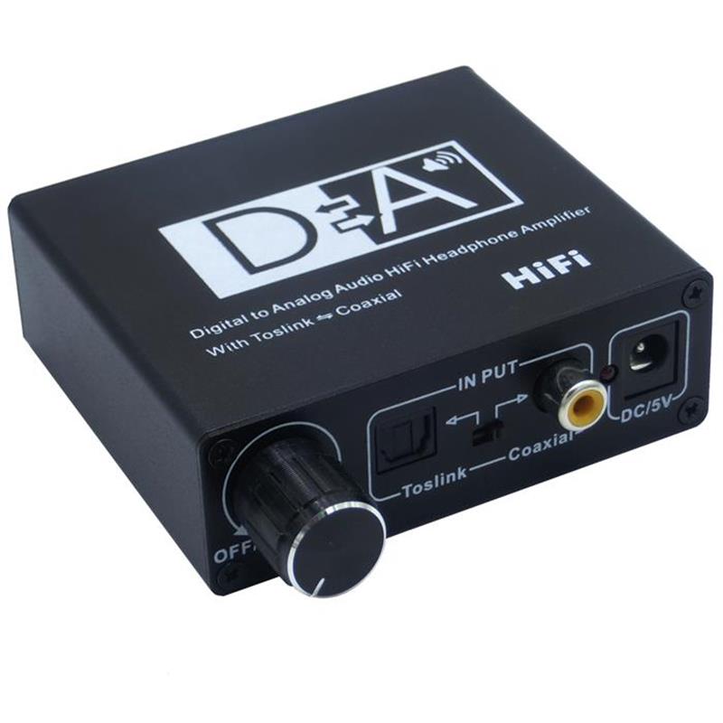 Amplificateur pour casque HiFi audio numérique à analogique avec audio coaxial Toslink