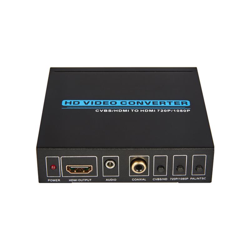 AV \/ CVBS + HDMI À HDMI CONVERTER UP SCALER (720P \/ 1080P)