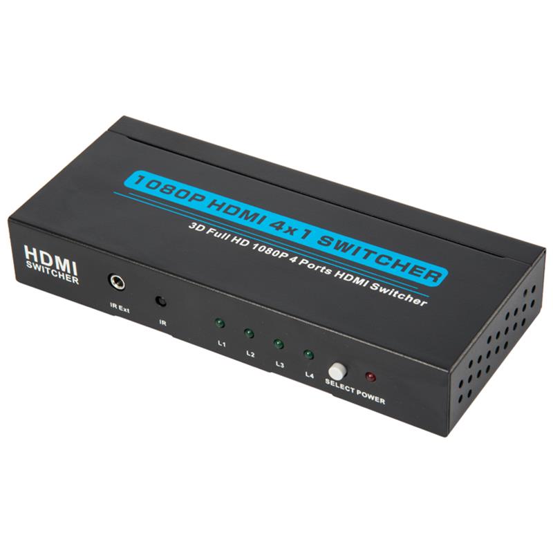 V1.3 HDMI 4x1 Switcher Support 3D Full HD 1080P