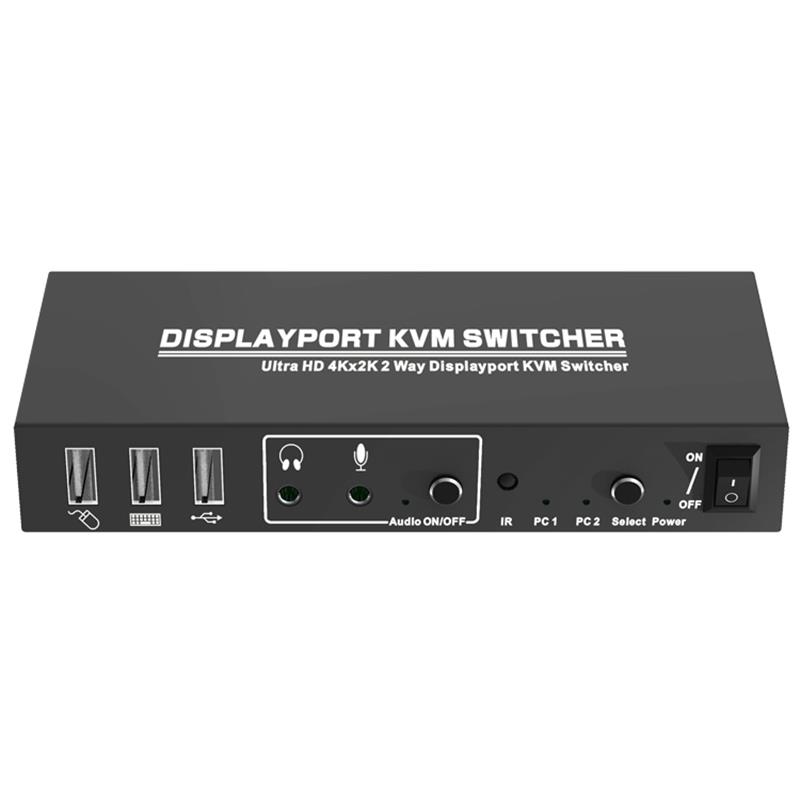 Displayport KVM 2x1 Switcher Support 3D Ultra HD 4Kx2K @ 60Hz