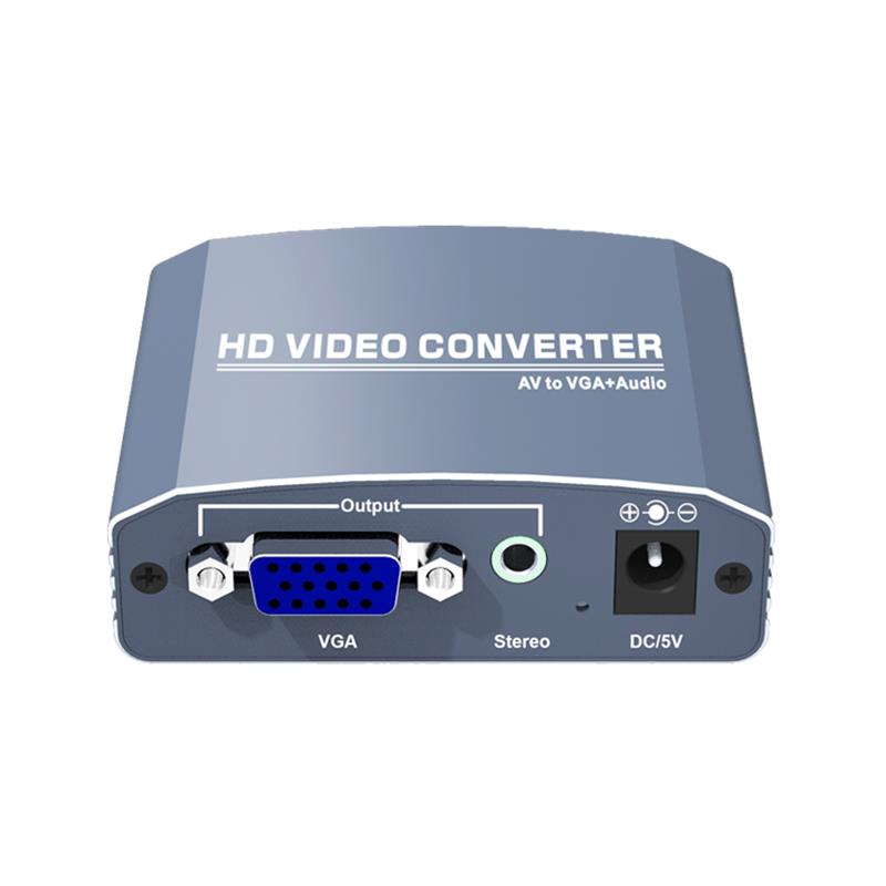 Convertisseur A \/ V vers VGA + Stéréo Up Scaler 720P \/ 1080P
